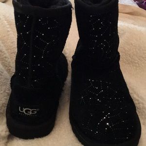 Brand new Uggs. Black with silver glitter